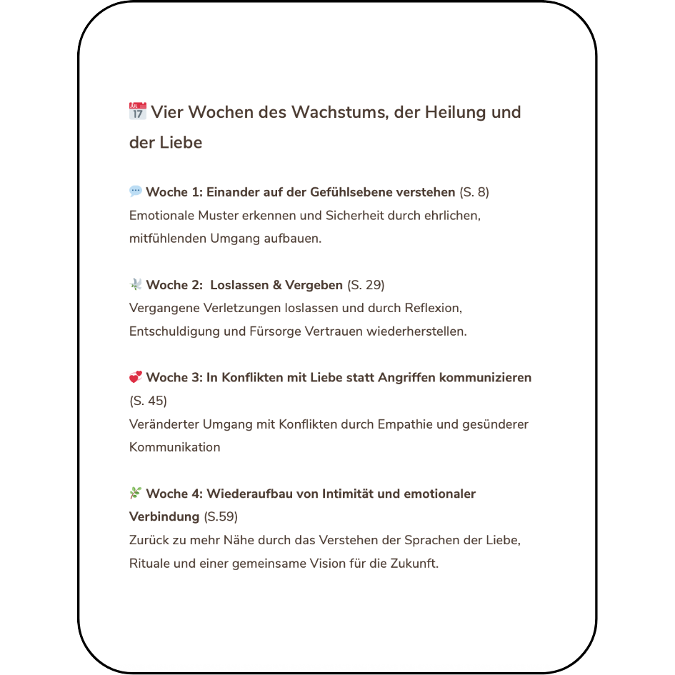 In 4 Wochen zurück zum Wir - Übungsbuch für Paare (Digital)